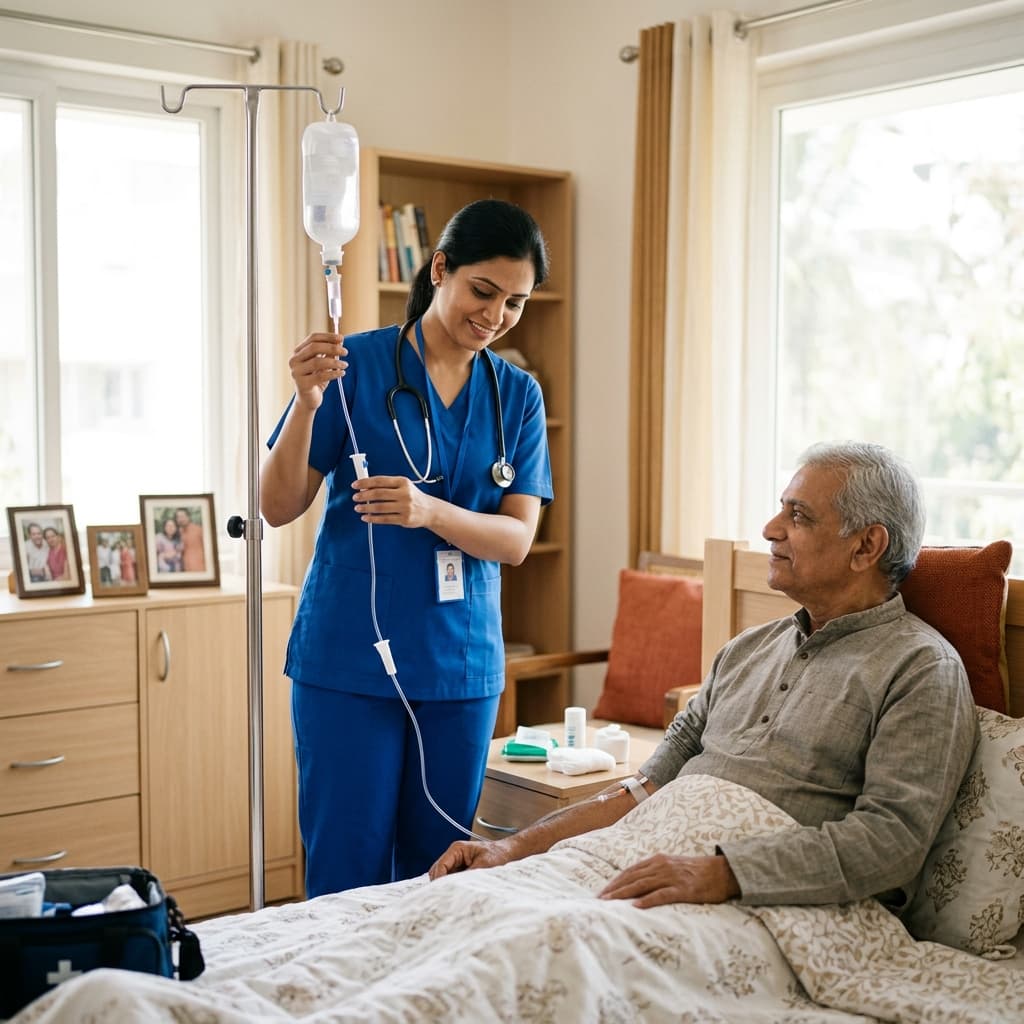 IV therapy and medical procedures at home in Bangalore